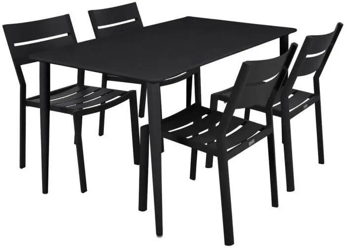 Nimes 140X78 cm och Delia Matstol Svart - Brafab - Bonus Möbler Beställ nu