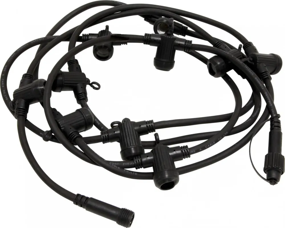 CONNECTA E14 Ljusslinga Extra 4m IP44 Svart Populär