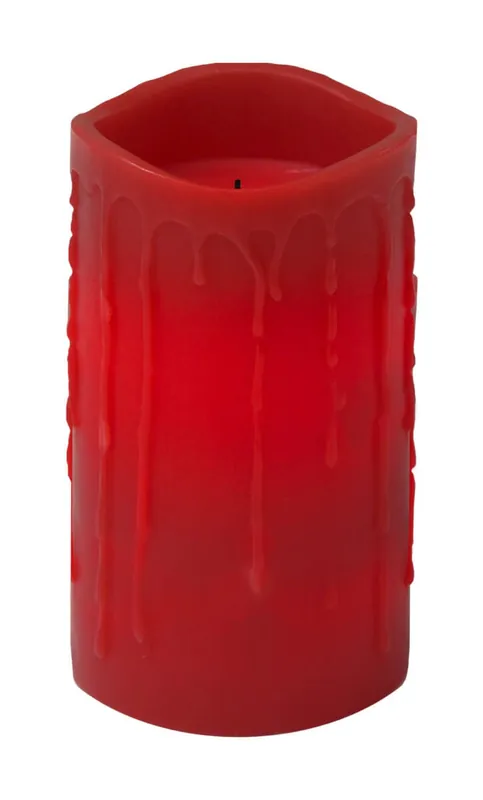 DRIP LED-Blockljus 15cm Röd Nyhet