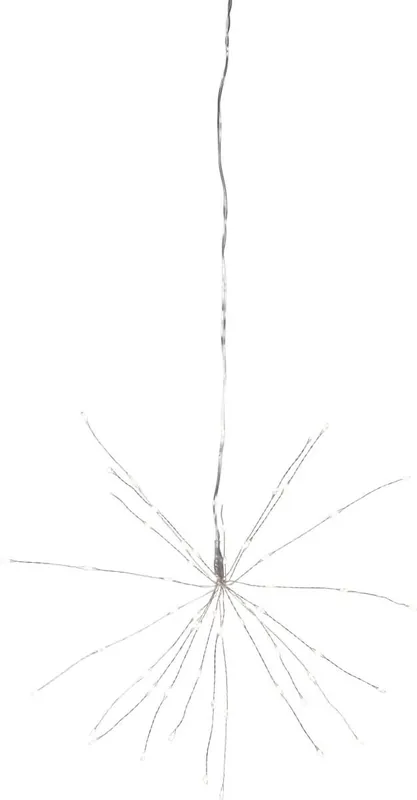 FIREWORK Hängande dekoration 26cm 60LED Dagljus Silver Kundfavorit