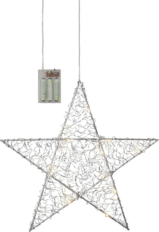LOOP Stjärna 35cm 15LED Silver Outlet
