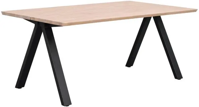 Carradale 170X100 cm V-ben Vitpigmenterad ek - Rowico Home - Bonus Möbler Säker betalning
