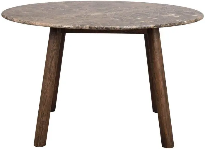 Taransay Ø125 cm Brun marmor Brun ek - Rowico Home - Bonus Möbler Utförsäljning