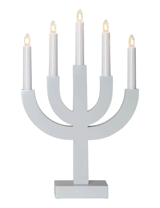 Nyhet SELMA Träljusstake 25cm Grå