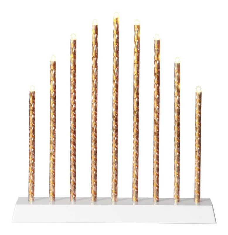 Rabatt TRIX Ljusstake 27cm LED Vit/Guld