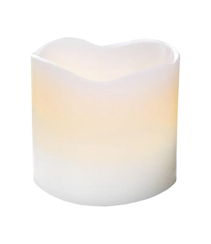 Kampanjpris WAVE LED-Blockljus 7cm Vit