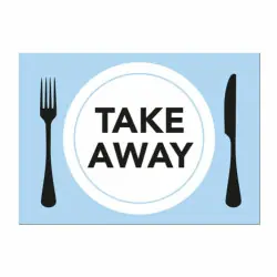 Expressleverans Skylt Take Away A4
