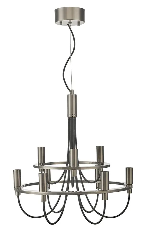 VÄXJÖ Takpendel 9L 47cm Svart Nickel Sänkt pris