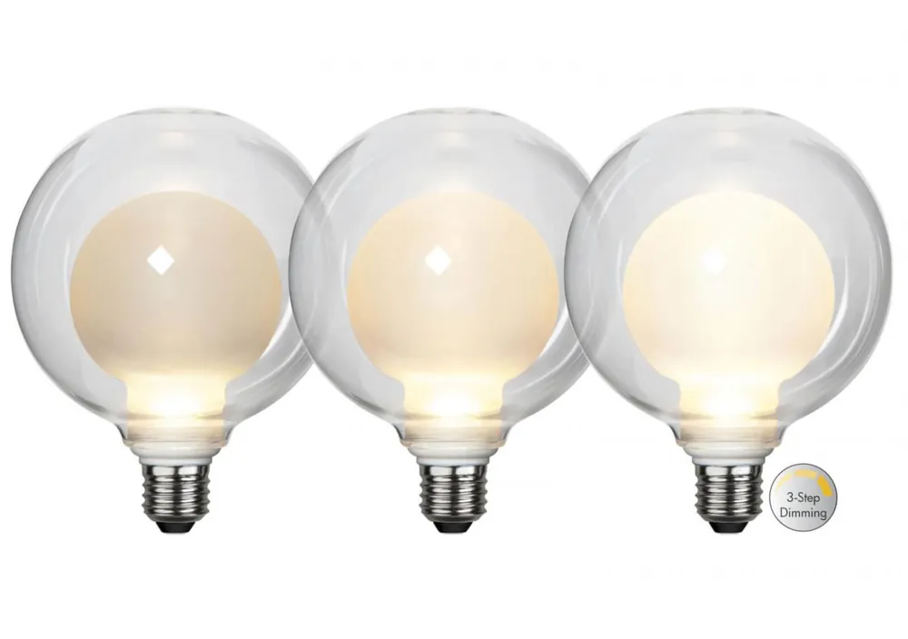 E27 3-stegs Dimbar Space Glob 16,5cm 3.5W 2700K 350lm LED-Lampa Populär