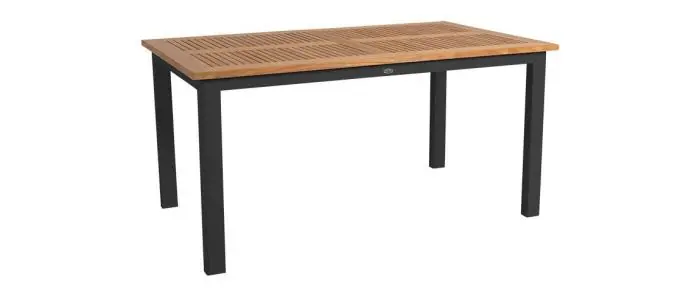 Lyon 152-210X92 cm Mattsvart / Teak - Brafab - Bonus Möbler Extra rabatt