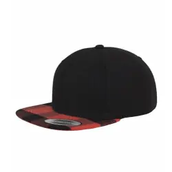 Checked Flanell Peak Snapback Köp online