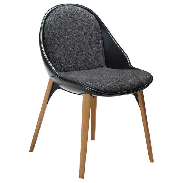 Arch Bouclétyg med träben Raven Black / Ash - Dan-Form - Bonus Möbler Billig