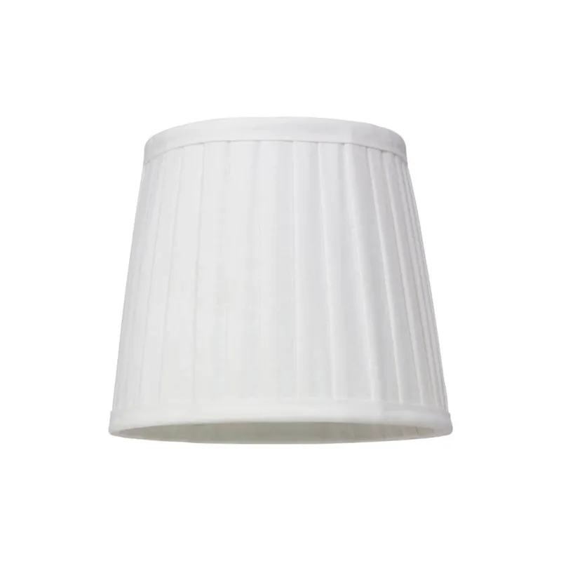 LAMPSKÄRM Plisserad Ringfäste 15/20cm Plissé Vit Nyhet