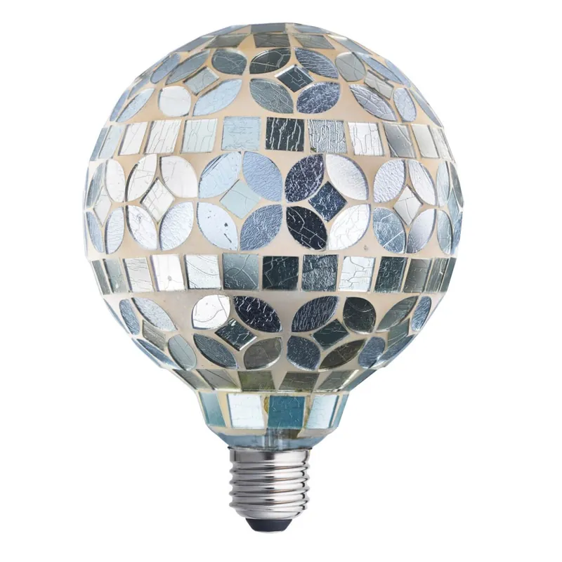 Begränsat antal E27 Glob125 Mosaik 6W 2700K 60lm Dimbar