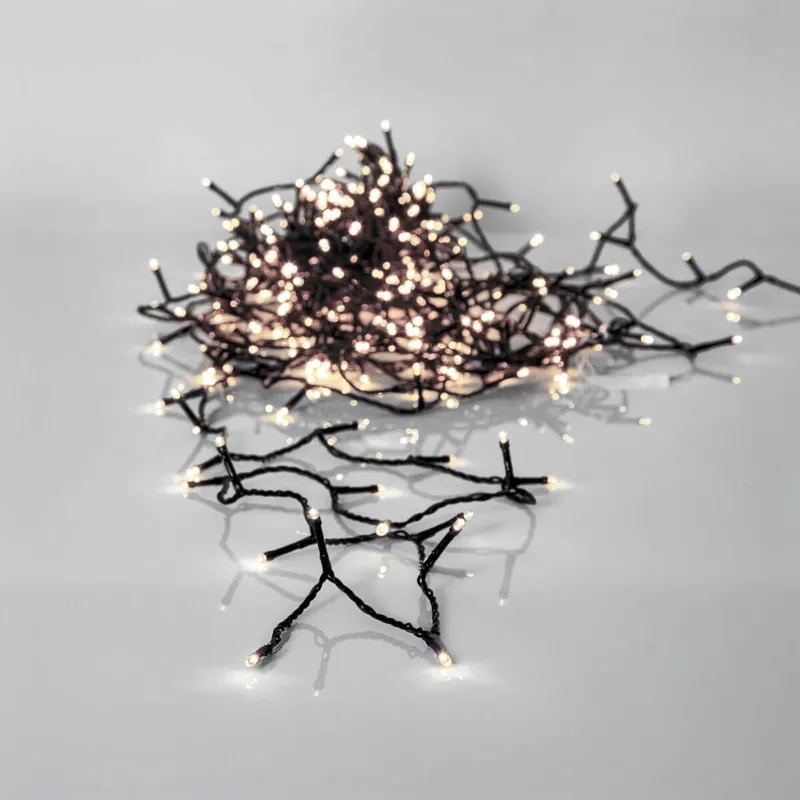 Billigare SERIE LED Ljusslinga Crispy Ice White 360L 25,2m Svart