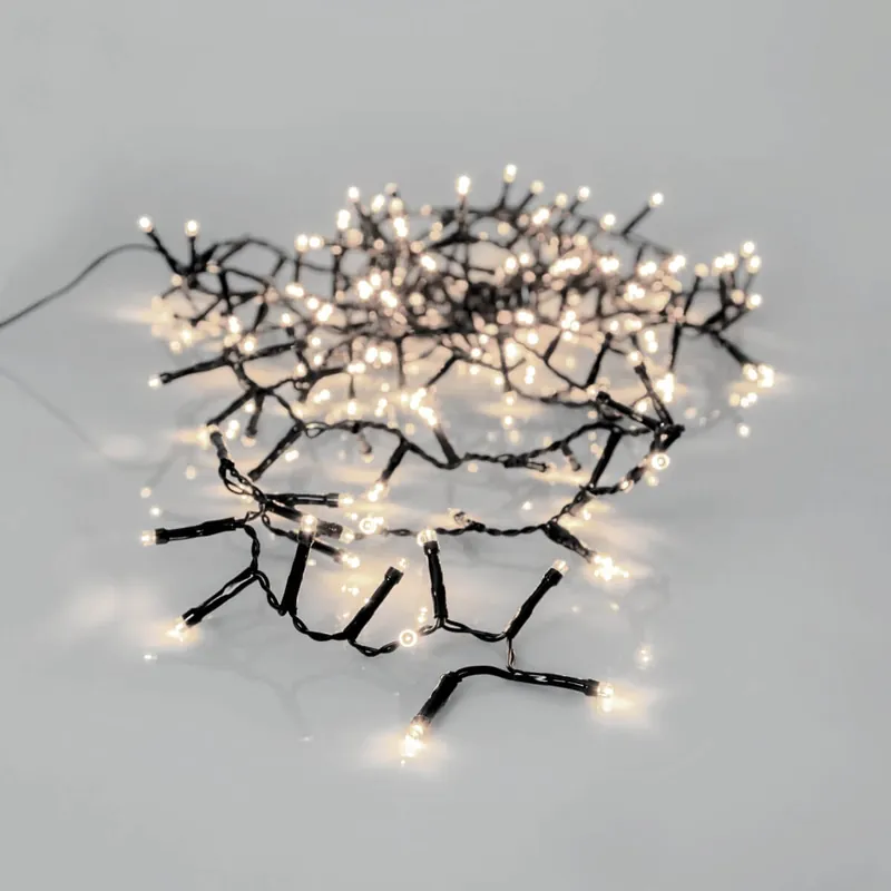 Begränsat antal SERIE LED Ljusslinga Crispy Ice White 180L 3,6m Svart