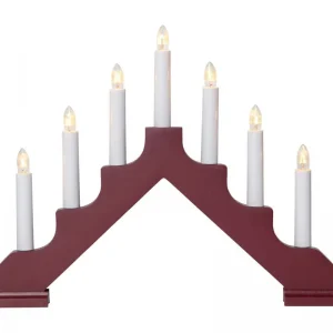 ADA Ljusstake 7L 37,5cm Röd Sista chansen
