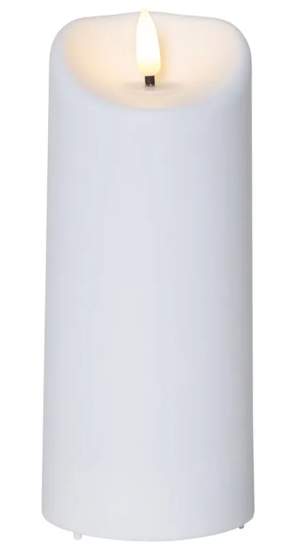 FLAMME LED-Blockljus 18cm Vit Sänkt pris