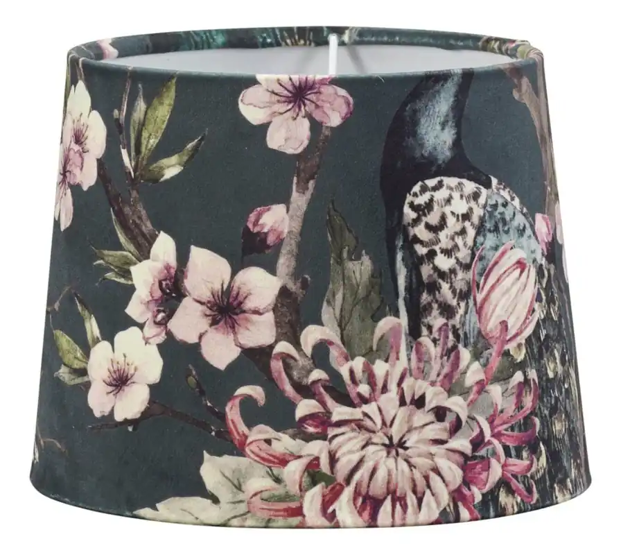Fri frakt SOFIA Lampskärm 35/30cm Peacock Grå/Rosa
