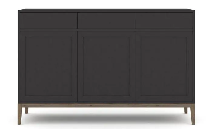 Edge 2.0 3 dörrar + 3 lådor Burned Walnut Black - Englesson - Bonus Möbler Expressleverans