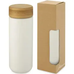 Begränsat antal Lumi 300 ml keramisk termos med lock i bambu