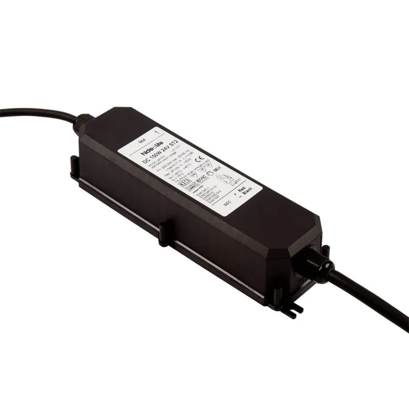 Snabb leverans LED-trafo ST2 24VDC 150W IP67 Svart