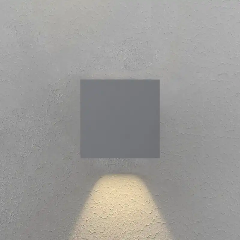 Beställ nu CUBE I Vägglampa 10cm 3000K Grå