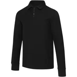 Fynd Apollo 245 g/m² långärmad unisex piké med halv dragkedja