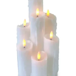 DRIPPED LED-Blockljus 7LED 28cm Vit Rea