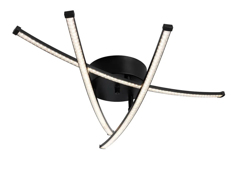 STRAZZA Takplafond Stepdim 62cm Svart/Glitter Rabatt
