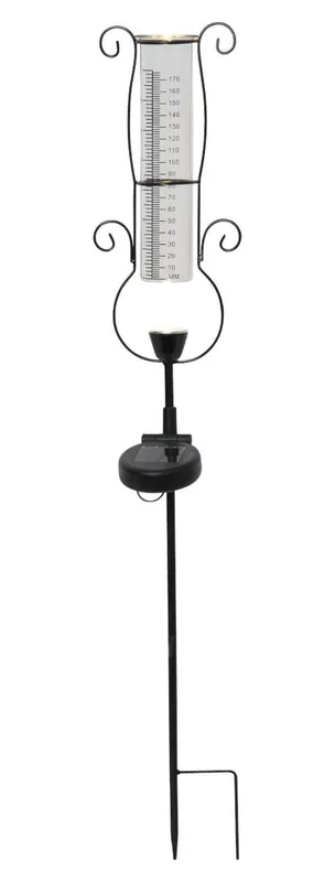 Erbjudande PLUVIO Regnmätare Solcell 65cm Svart