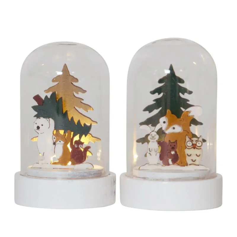 FOREST FRIENDS Batteridekoration Jul 2-Pack 5,5cm Populär