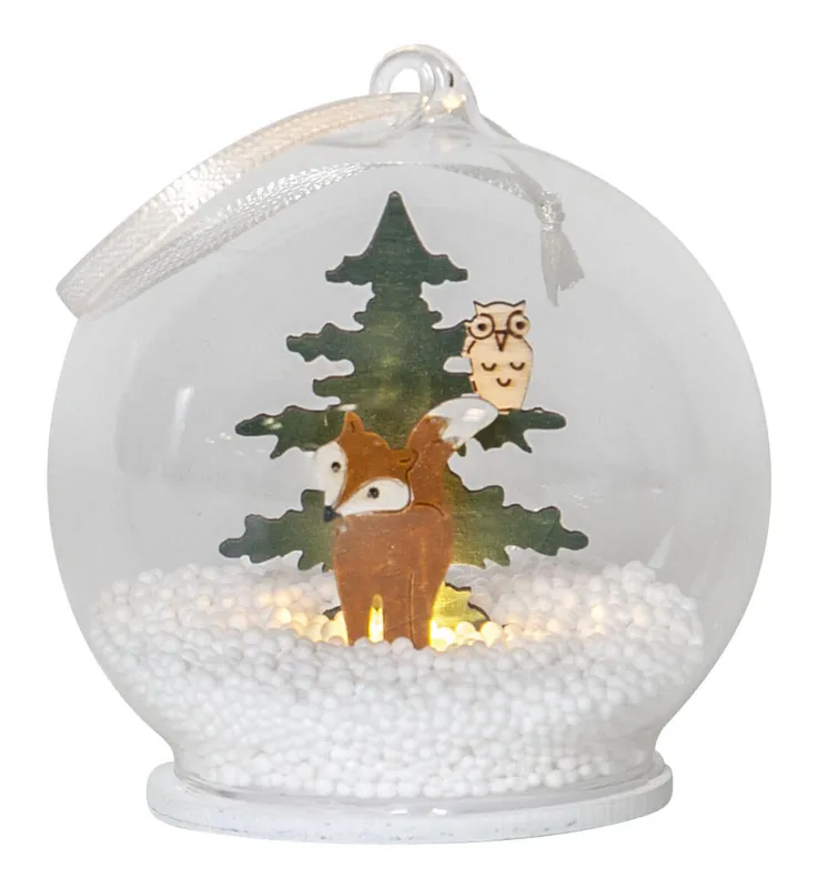 FOREST FRIENDS Batteridekoration Räv 8cm Fynd