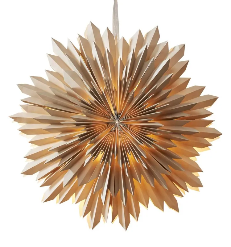 Rabatt ICE Pappersstjärna 50cm Beige