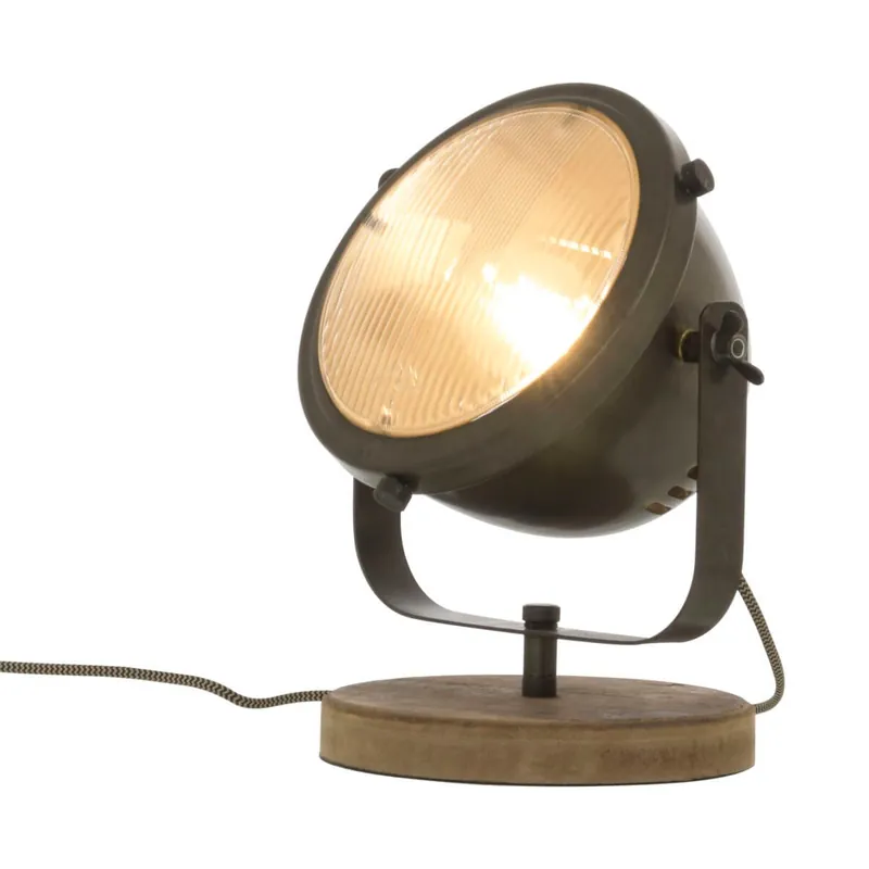 ALASKA Golvlampa 2L 155cm Järngrå/Trä Snabb leverans
