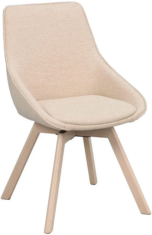 Alison Träben / Ljusbeige tyg Vitpigmenterad ek - Rowico Home - Bonus Möbler Billig
