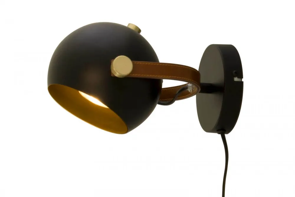 Outlet BOW Vägglampa 24cm Svart/Matt Mässing