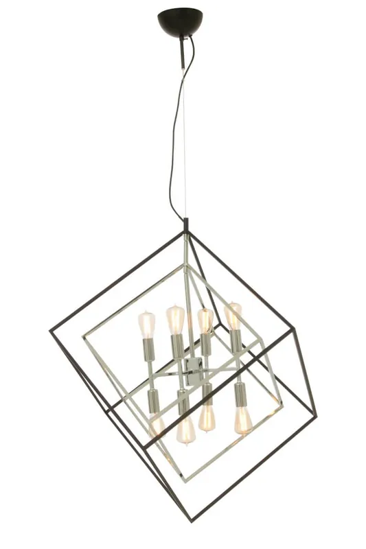 Handla nu CUBES Taklampa Stor 8L 73cm Svart/Krom
