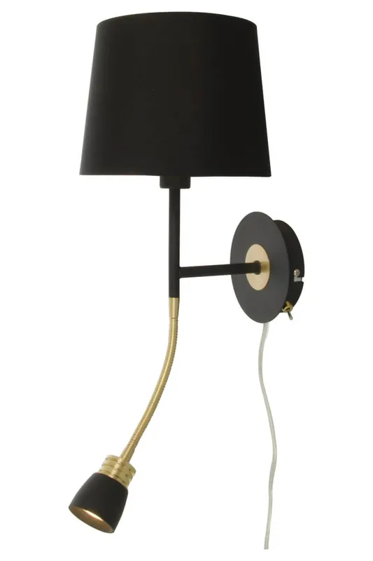 Köp online EKETORP Vägglampa 43cm Svart/Matt Mässing