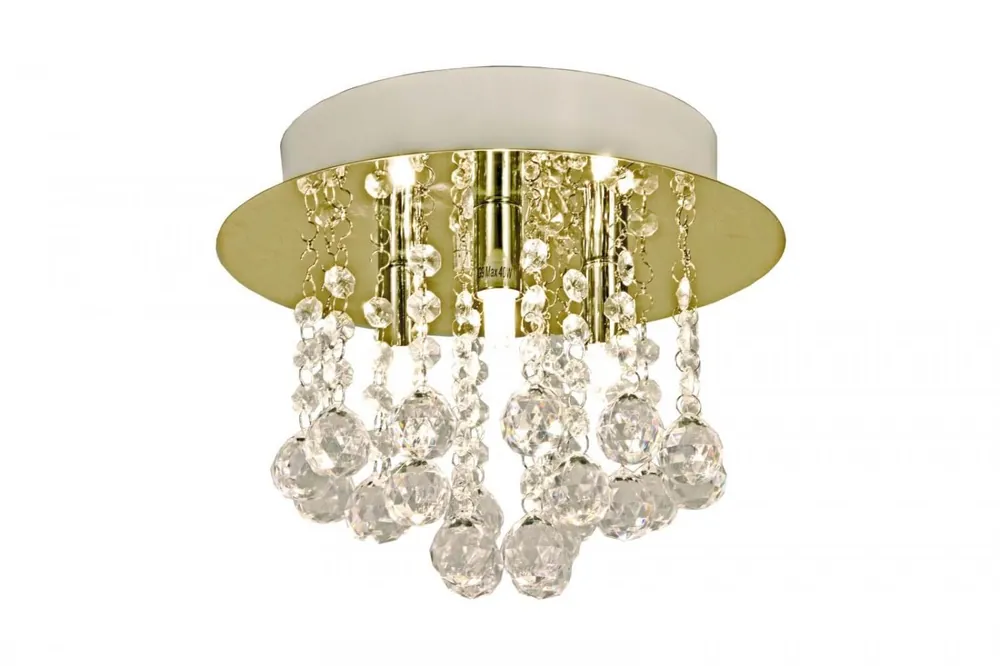 Kampanjpris MADELENE Plafond 26cm Mässing/Klar