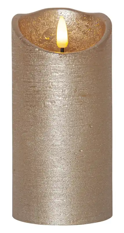 FLAMME RUSTIC LED-Blockljus 15cm Guld Nedsatt pris