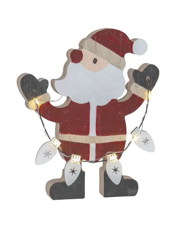 BILLY Inomhusdekoration Tomte Batteri 17cm Utförsäljning
