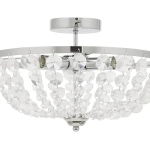 Begränsad tid RONDO Plafond 3L 40cm Krom/Glas
