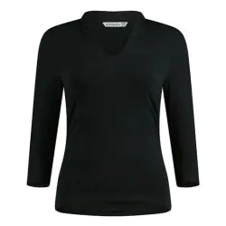 Köp online Regular Fit Mandarin Collar Top 3/4 Sleeve