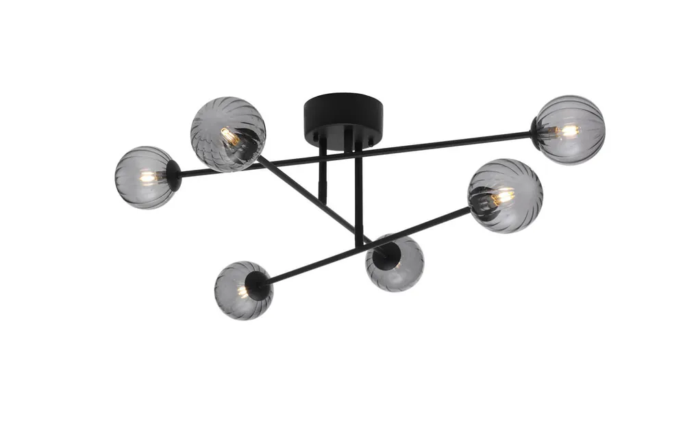 Billig BATON-RIB Plafond 74cm Svart/Rökfärgad