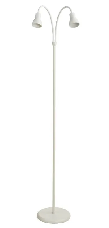 SAGA Golvlampa 2L 140cm Vit Populärt val
