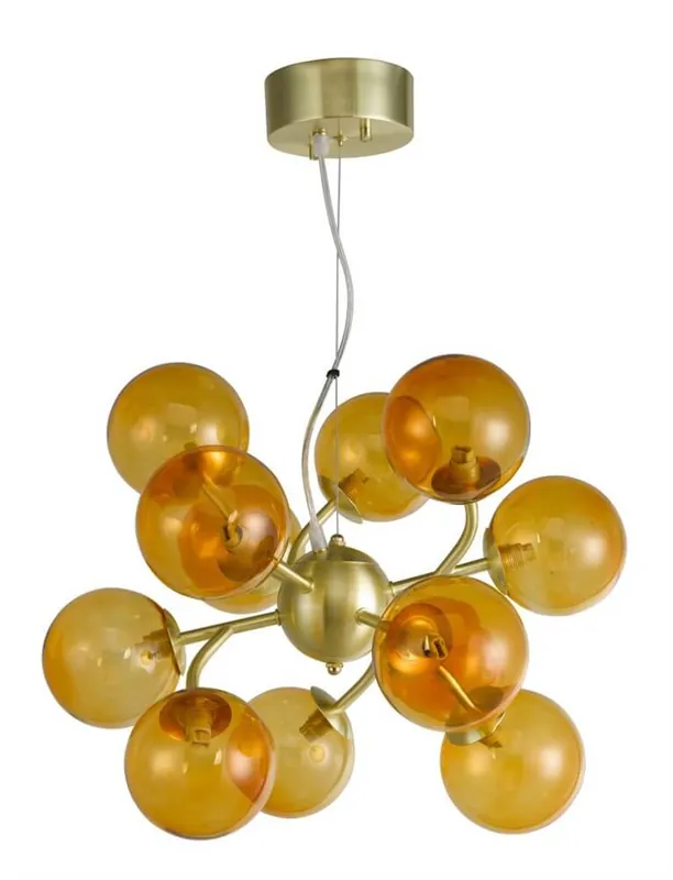 Sänkt pris COMO Taklampa 50cm Mässing/Amber