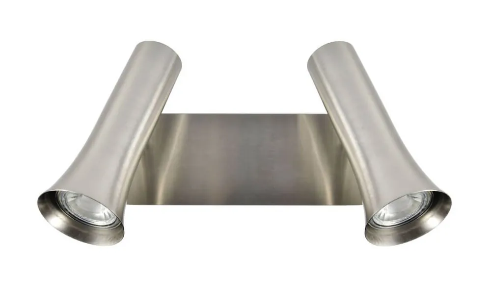 Beställ nu TORONTO Vägglampa Dubbel 27cm Satin nickel