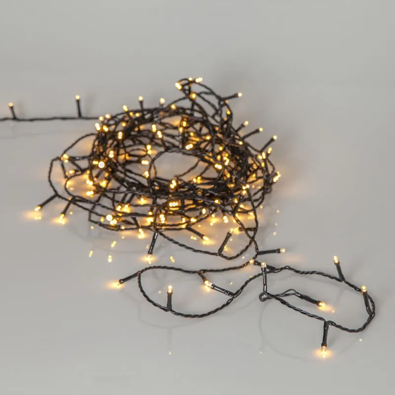 FLASHY Ljusslinga 21m 300LED Extra varmvit/Svart IP44 Populär