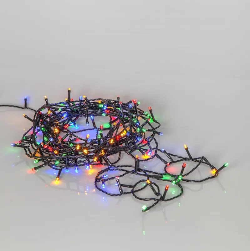 Erbjudande FLASHY Ljusslinga 7m 100LED Flerfärgad/Svart IP44
